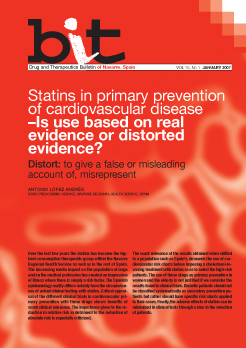 
		
		Statins in primary prevention of cardiovascular disease: Is use based on real evidence or distorted evidence?
	