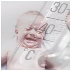 Niño con fiebre