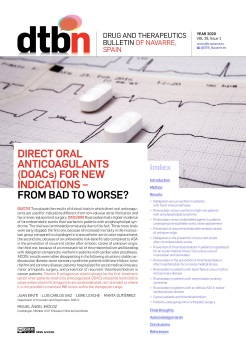 
		
		
		Direct oral anticoagulants (DOACs) for new indications. From bad to worse?
	