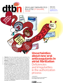 
		
		Uncertainties about new oral anticoagulants in atrial fibrillation. Deficiencies and irregularities in the authorization process
	
